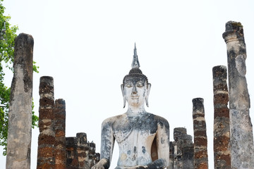 Buddha statue in Wat Maha That , Sukhothai, Thailand