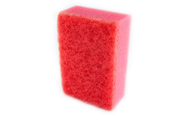 Sponge scouring pads on an isolated white background