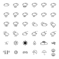 Set of weather icons