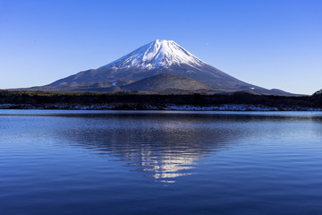 精進湖の逆さ富士