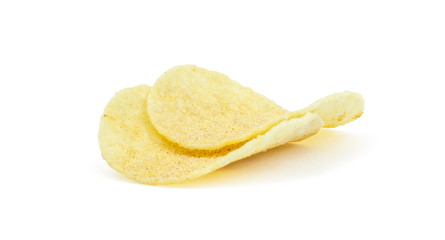 Potato chips isolated with clipping path