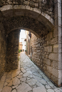 Settefrati at sunset, alley, Ciociaria, Valle di Comino, Frosinone