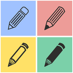 Pen icon set.