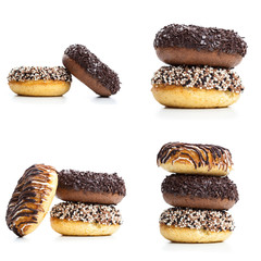  donuts isolated on white background