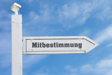 Schild 130 - Mitbestimmung