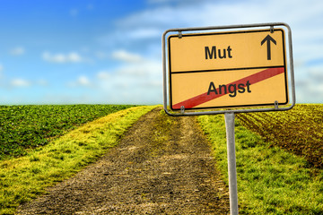 Schild 177 - Mut