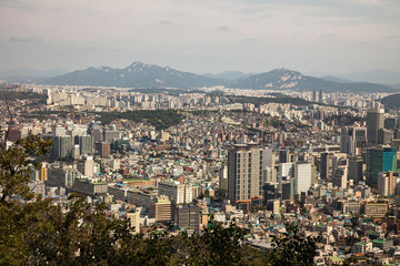Aerial views of Seoul, South Korea