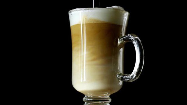 Stirring Coffee Latte Macchiato