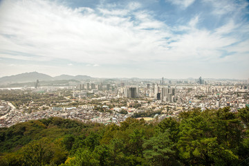Obraz premium Aerial views of Seoul, South Korea