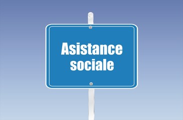 panneau assistance sociale