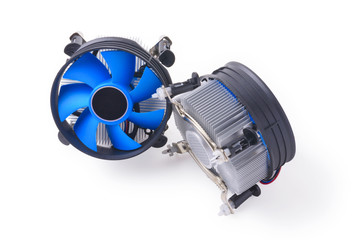 two CPU fan with aluminum radiator