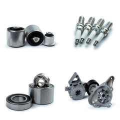 Various car parts necessary for vehicle service