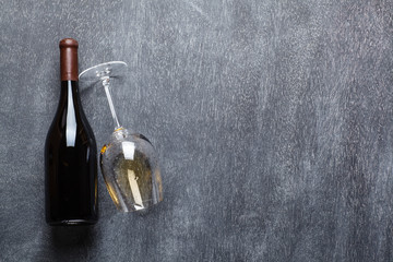 White wine on blackboard © hiddenhallow