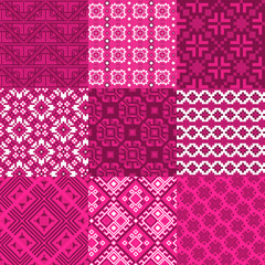 9 retro seamless ornaments