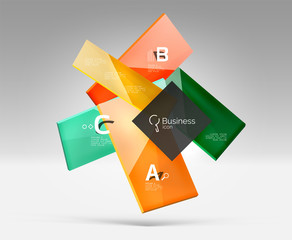 Vector 3d geometric abstract background template