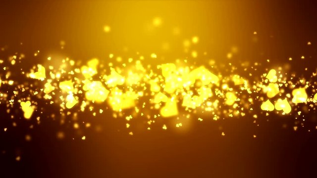Video Animation - Herz - Valentinstag - Liebe - Bokeh - Gold