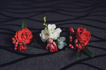 beautiful and delicate wedding boutonniere for the groom