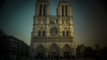 Cathedrale Notre Dame de Paris is a most famous cathedral  on the eastern half of the Cite Island