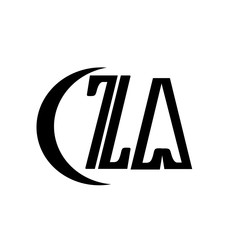 initial letter ZA logo vector black color