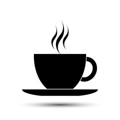 Black coffee cup icon
