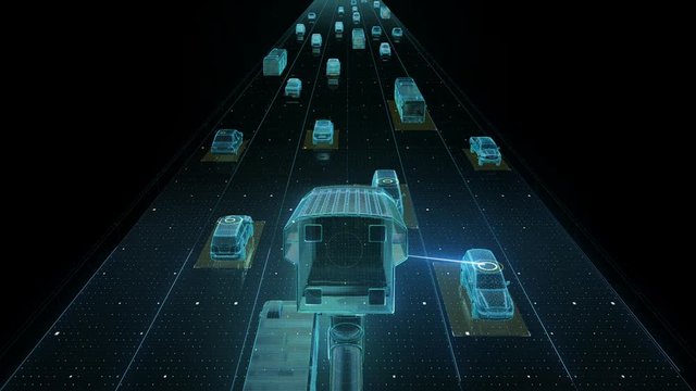 Traffic control surveillance cameras. IOT technology. traffic CCTV cameras mounted main on high way, road. city.internet of things.