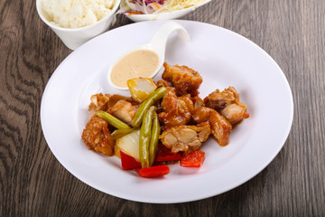 Stir fry teriyaki pork