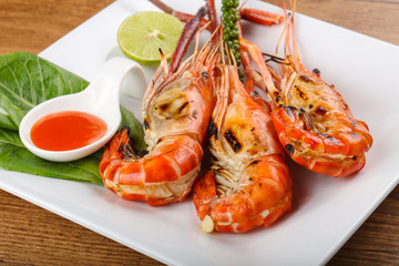Grilled waterprawn