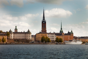 Naklejka premium Amazing views of the old town (Gamla Stan) of Stockholm, Sweden