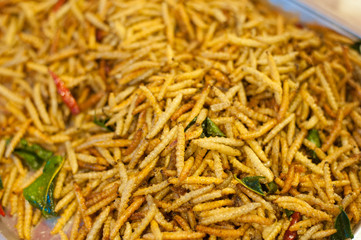 Fried insects