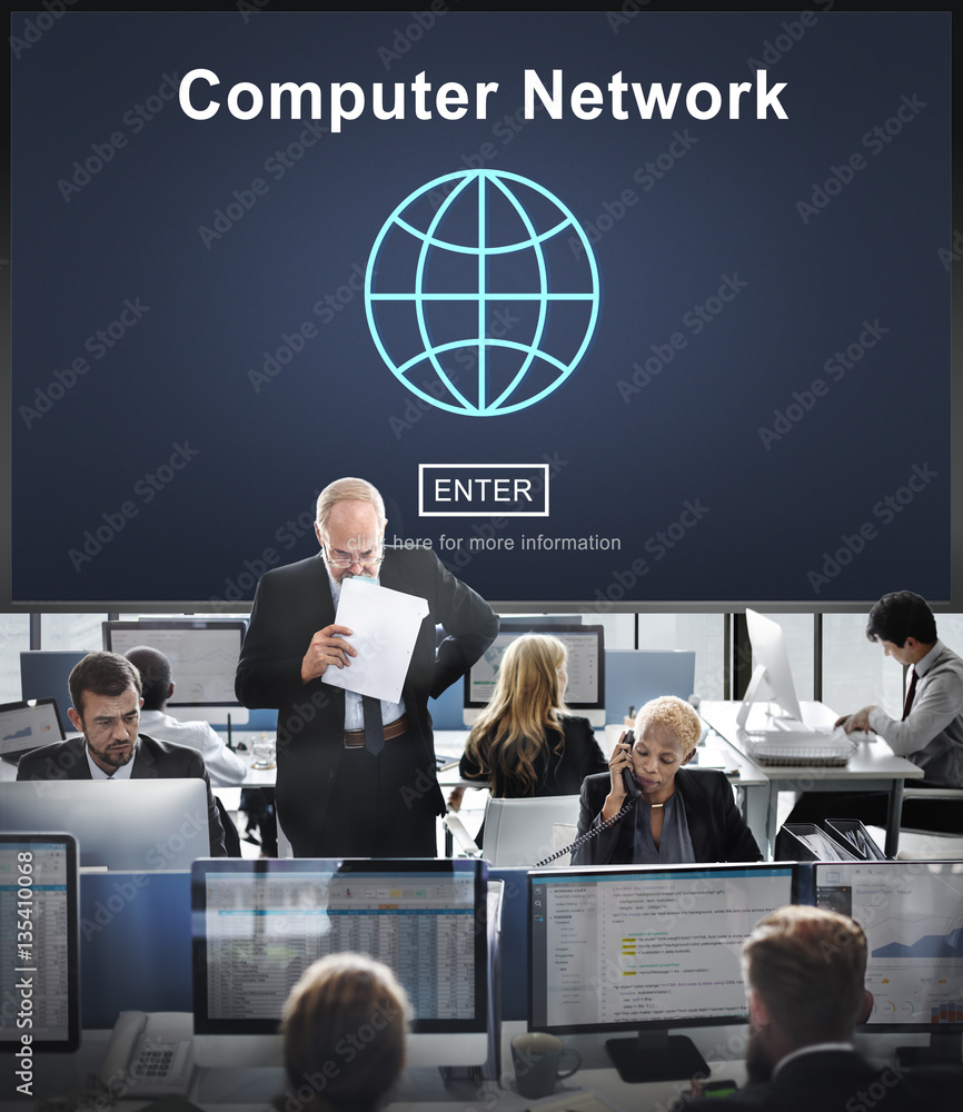 Aufkleber computer network connection internet online technology concept