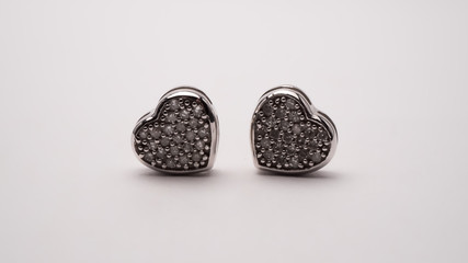 Diamond Stud Earrings Macro Lens Shot