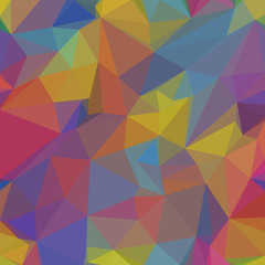 Abstract Background, Colorful Low Poly Design. Vector