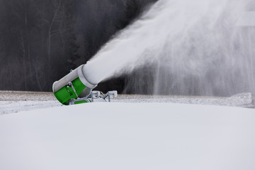 Making snow on the ski track.