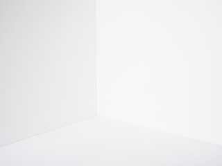 white wall room corner paper box model cutting artwork