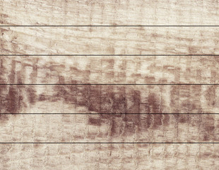 Old wooden planks with scuffs and scratches. Wooden texture background or table top, floor or fence