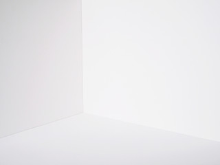 white wall room corner paper box model cutting artwork