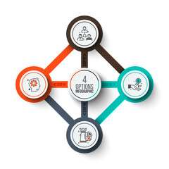 Vector circle infographic.