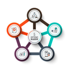 Vector circle infographic.