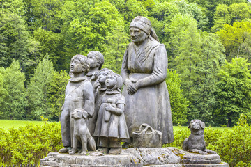 Fototapeta na wymiar Grandmother's valley- statues, Ratiborice, Czech Republic