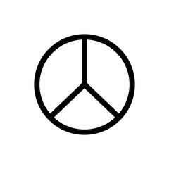 Peace symbol. Hippie sign