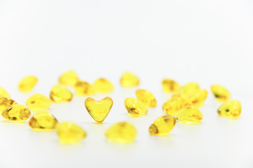 Heart shape vitamin isolated