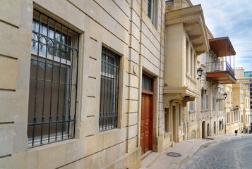 Fototapeta na wymiar Kicik Gala Street in Old city, Icheri Sheher. Baku