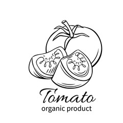 Vector badge tomato.