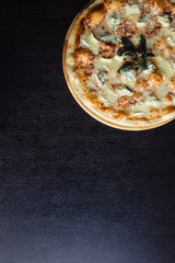 Italian pizza 4 cheese on the Board