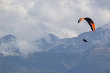 Paraglider in the French Alps