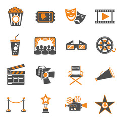 Cinema and Movie Icons Set