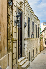 Narrow street in Old city, Icheri Shehe. Baku