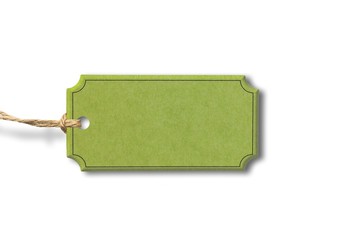 Grünes Label aus Karton