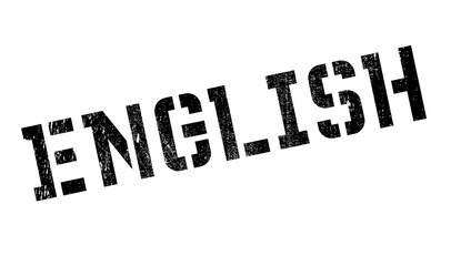 English rubber stamp. Grunge design with dust scratches. Effects can be easily removed for a clean, crisp look. Color is easily changed.