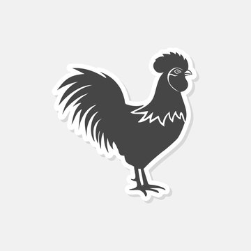 Rooster vector logo concept - vector Illustration